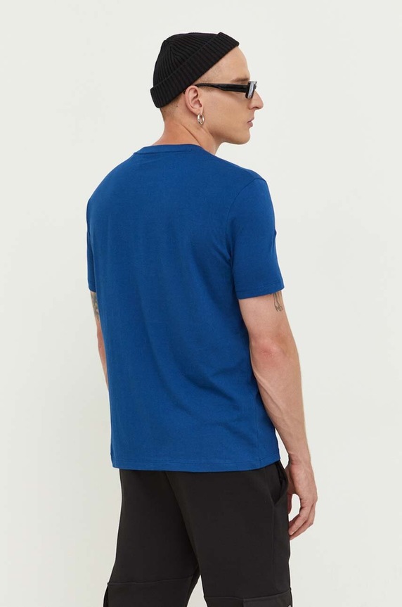 Odzież HUGO T-shirt męski bawełniany Dulivio 50467556 niebieski