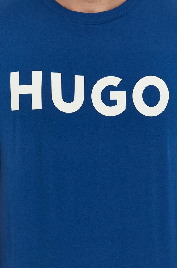 HUGO T-shirt męski bawełniany Dulivio 50467556 niebieski