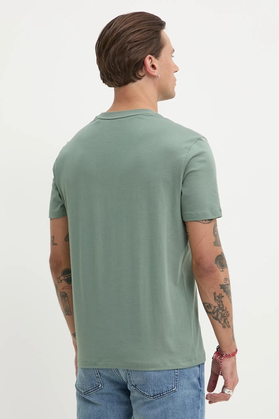 Odzież HUGO T-shirt męski bawełniany Dulivio 50467556 zielony