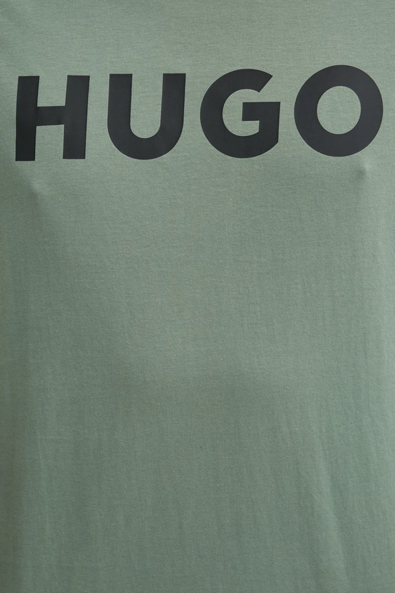 HUGO T-shirt męski bawełniany Dulivio 50467556 zielony