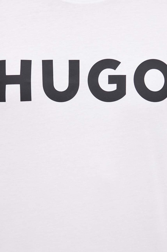 HUGO T-shirt męski bawełniany Dulivio 50467556 biały