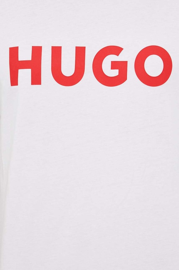 HUGO T-shirt męski bawełniany Dulivio 50467556 biały