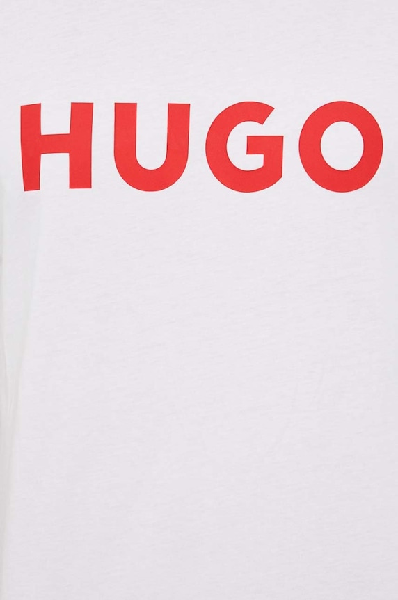 HUGO T-shirt męski bawełniany Dulivio 50467556 biały