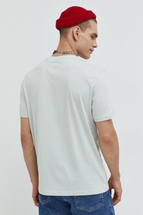 Odzież HUGO T-shirt męski bawełniany Dulivio 50467556 zielony