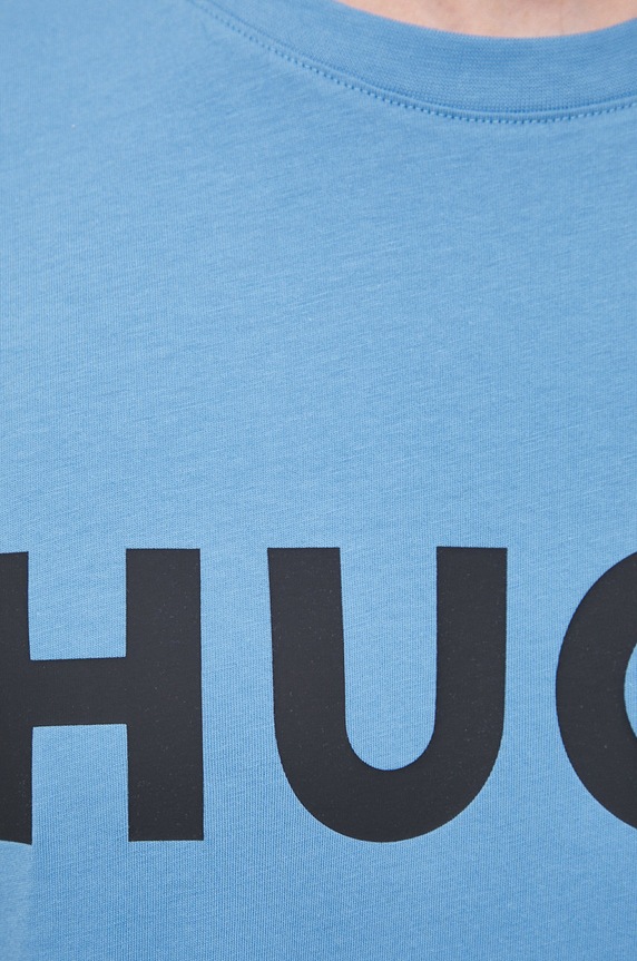 HUGO T-shirt męski bawełniany Dulivio 50467556 niebieski