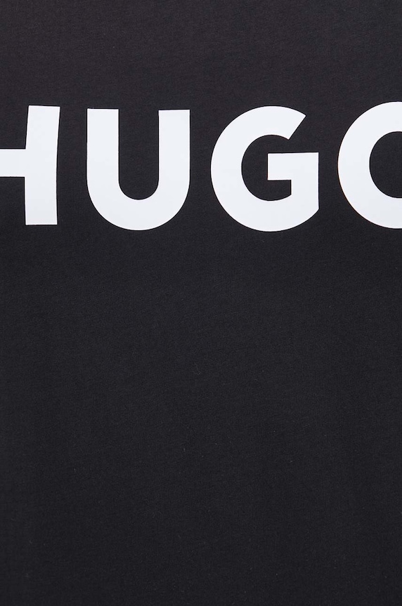 HUGO T-shirt męski bawełniany Dulivio 50467556 czarny