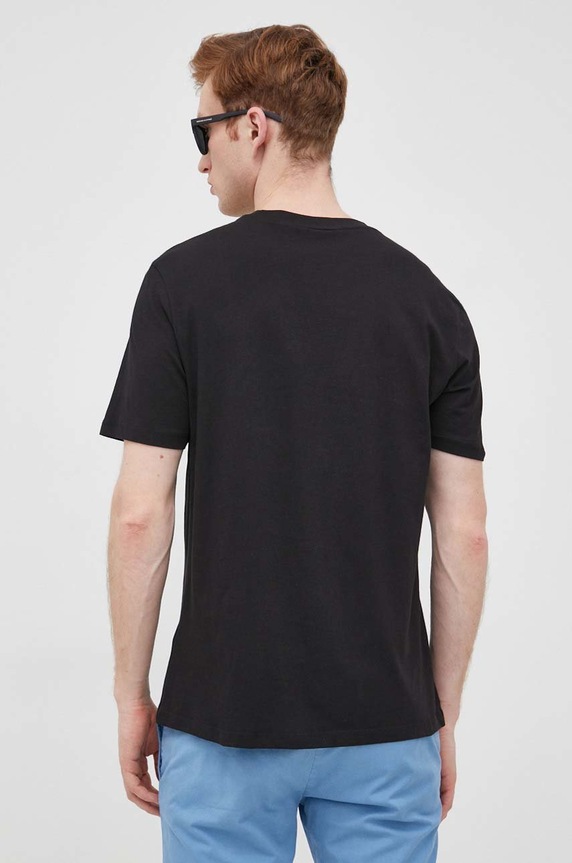 Odzież HUGO T-shirt męski bawełniany Dulivio 50467556 czarny