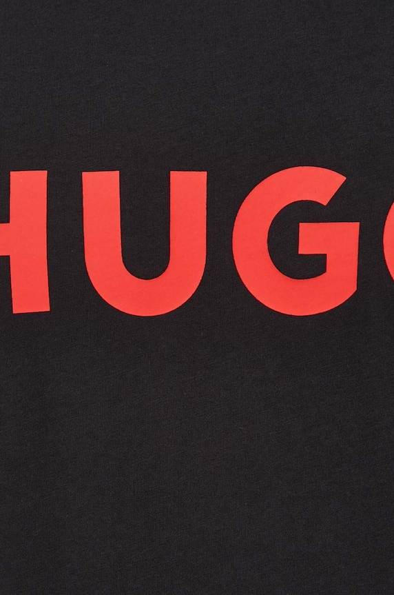 HUGO T-shirt męski bawełniany Dulivio 50467556 czarny
