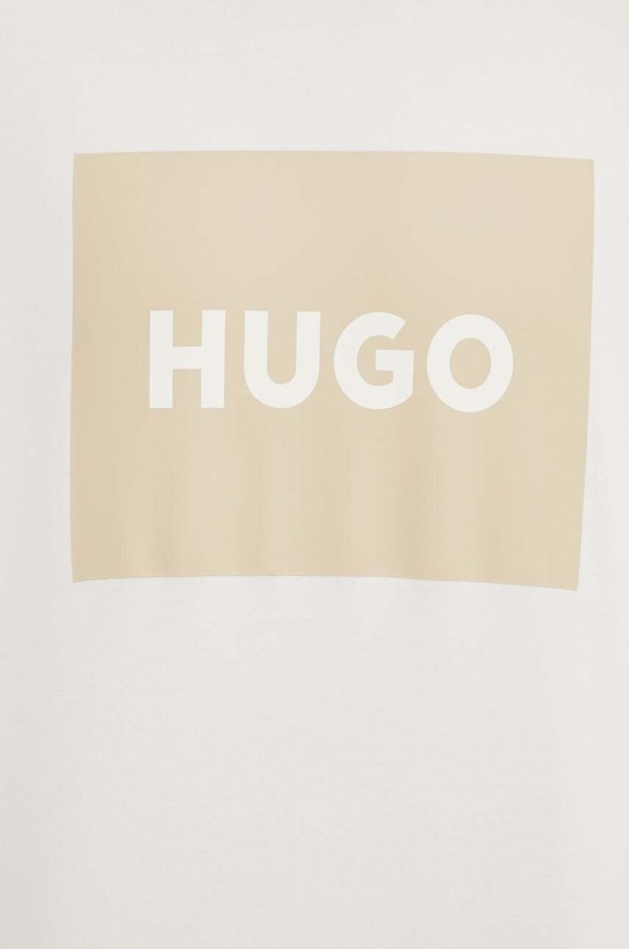 HUGO bluza bawełniana 50467944 beżowy