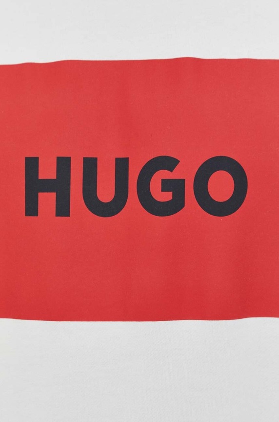 Βαμβακερή μπλούζα HUGO 50467944 μπεζ