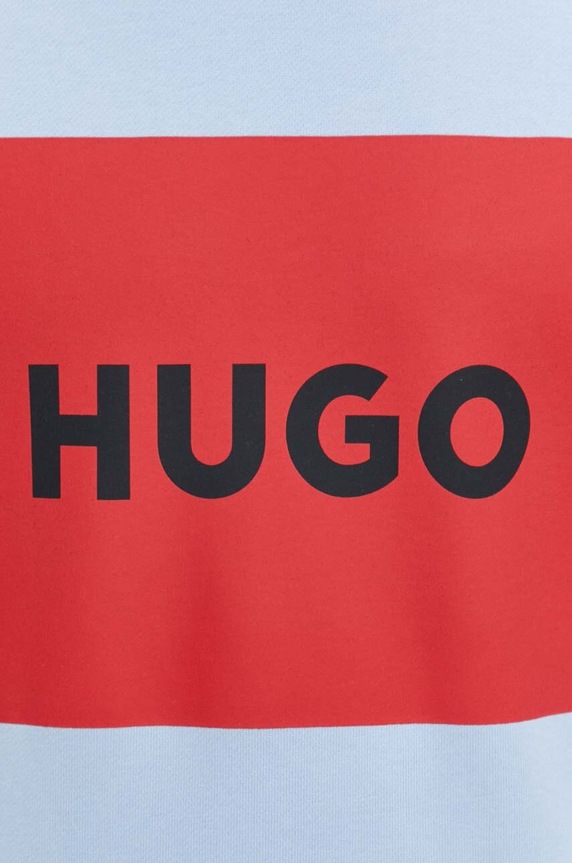 HUGO bluza bawełniana 50467944 niebieski