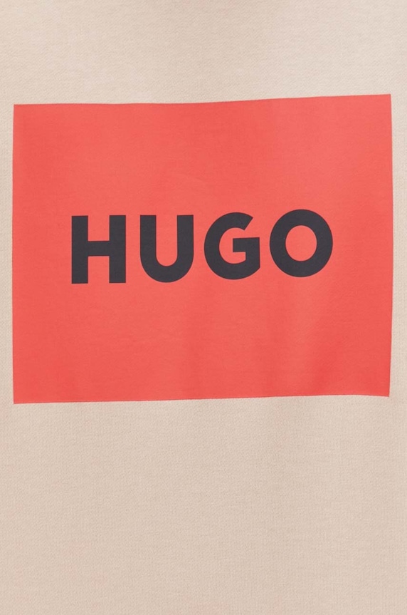 Bavlnená mikina HUGO 50467944 béžová