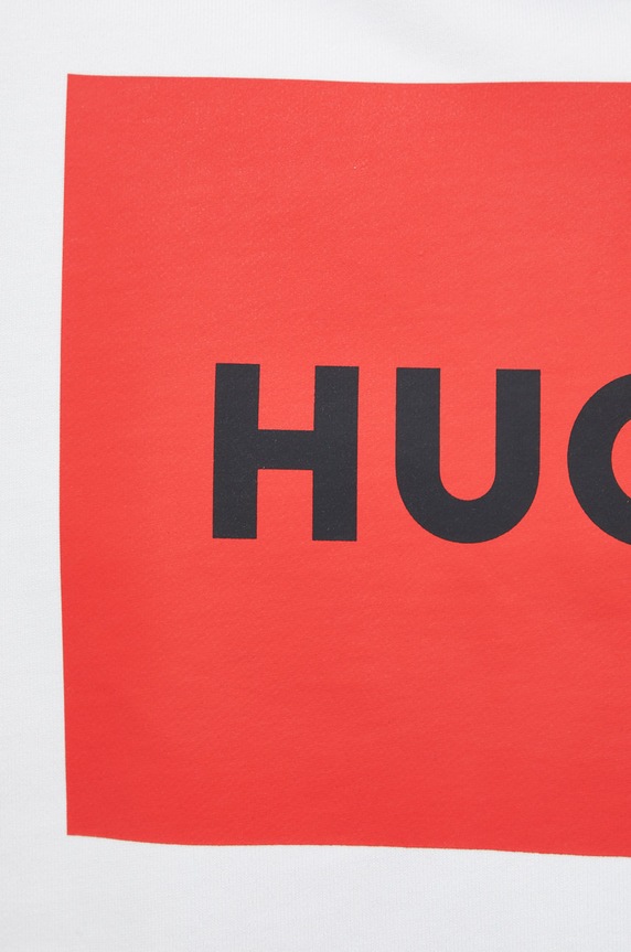 Bavlnená mikina HUGO 50467944 biela