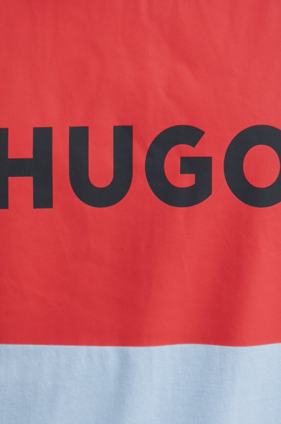 HUGO t-shirt bawełniany Dulive222 niebieski 50467952