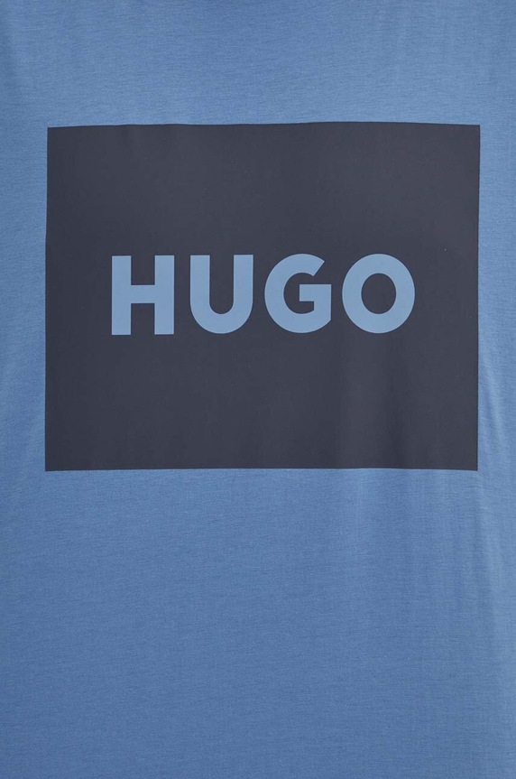 HUGO t-shirt bawełniany Dulive222 50467952 niebieski