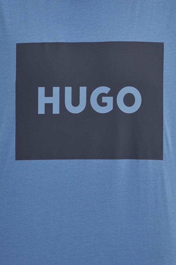 HUGO t-shirt bawełniany Dulive222 50467952 niebieski