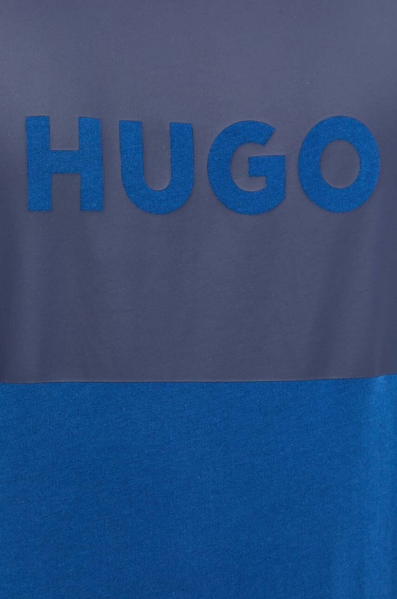 HUGO pamut póló 50467952 kék