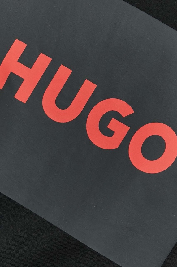 HUGO pamut póló 50467952 fekete