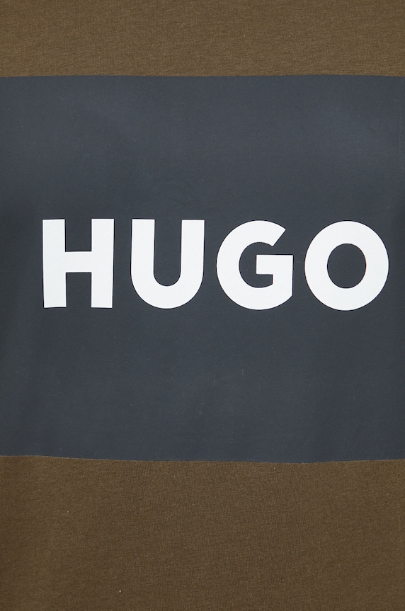 HUGO t-shirt bawełniany Dulive222 50467952 zielony