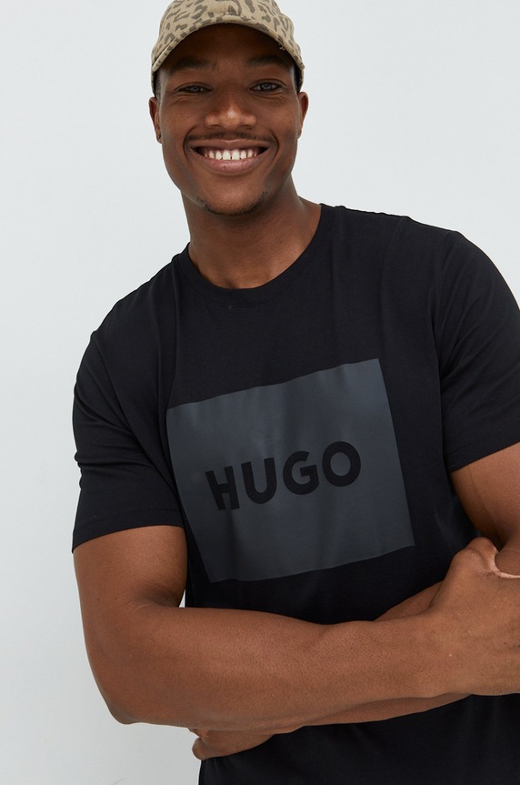 HUGO tricou din bumbac Dulive222 50467952 negru