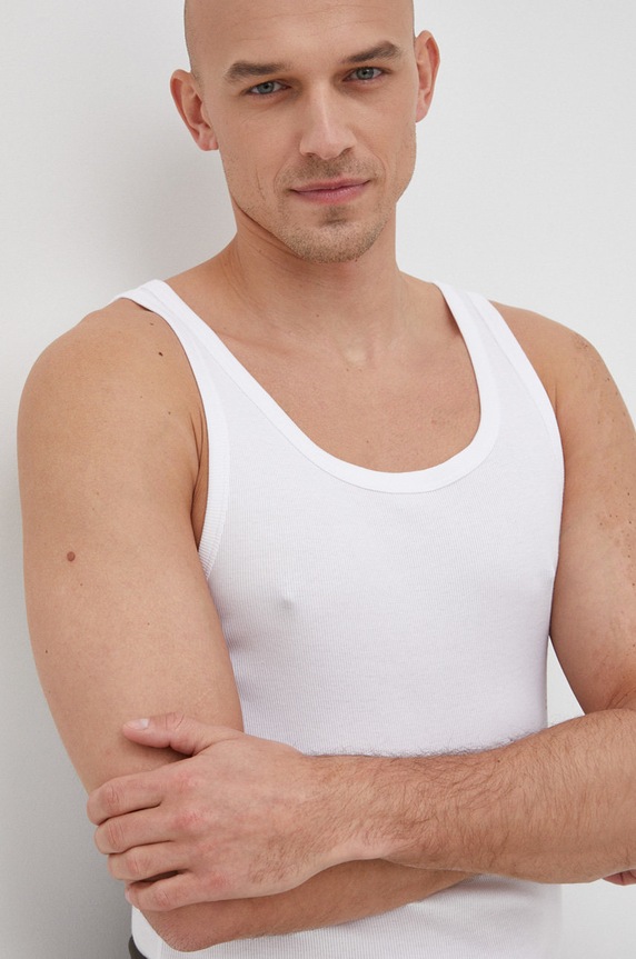 HUGO tricou 2-pack TANK TOP TWIN PACK alb 50469778