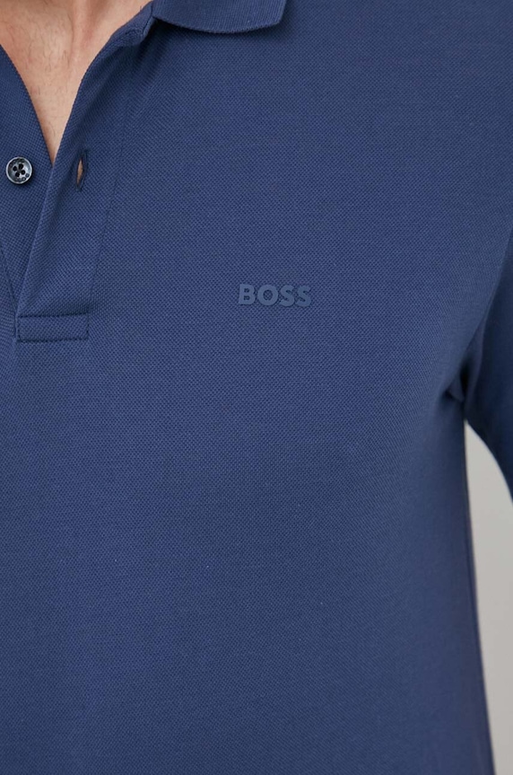 BOSS polo bawełniane Parlay 147 50467113 granatowy