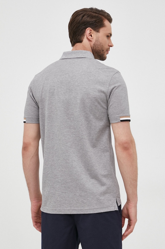 Îmbrăcăminte BOSS polo de bumbac Parlay 147 50467113 gri