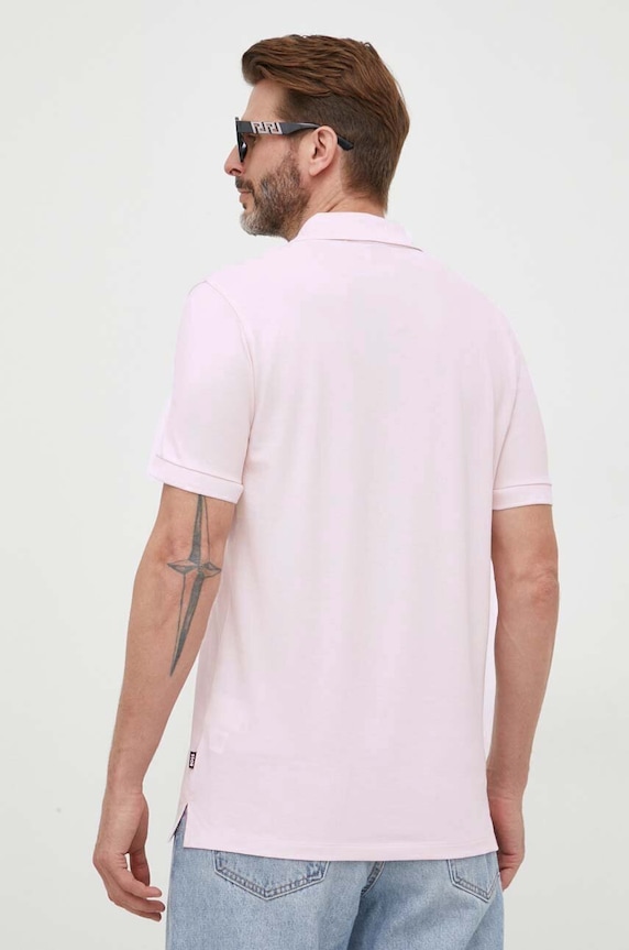 Odzież BOSS polo bawełniane 50468301 różowy