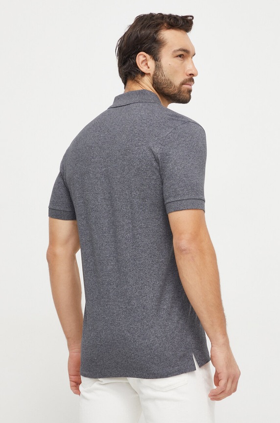 Bavlněné polo tričko BOSS 50468301 šedá AW24