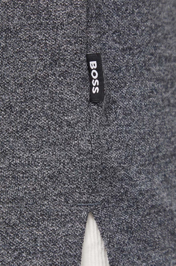Bavlněné polo tričko BOSS šedá 50468301