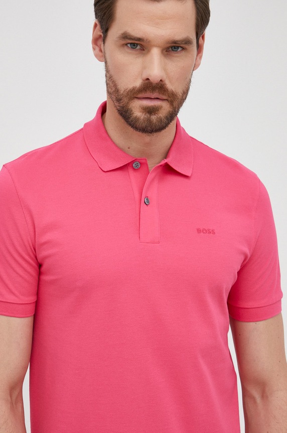 BOSS polo bawełniane 50468301 różowy 50468301