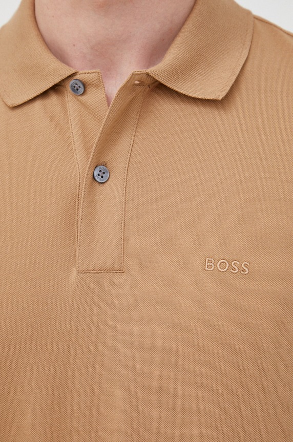 BOSS polo bawełniane 50468301 50468301 beżowy