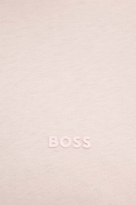 BOSS T-shirt męski bawełniany Thompson 01 różowy 50468347