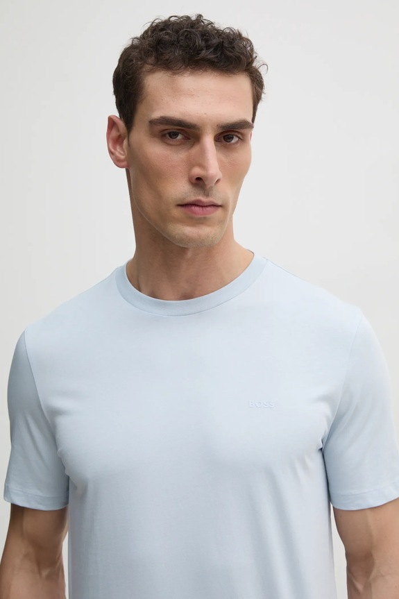 BOSS majica muška pamučna Thompson 01 plava 50468347