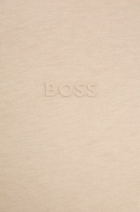 BOSS T-shirt męski bawełniany Thompson 01 50468347 beżowy