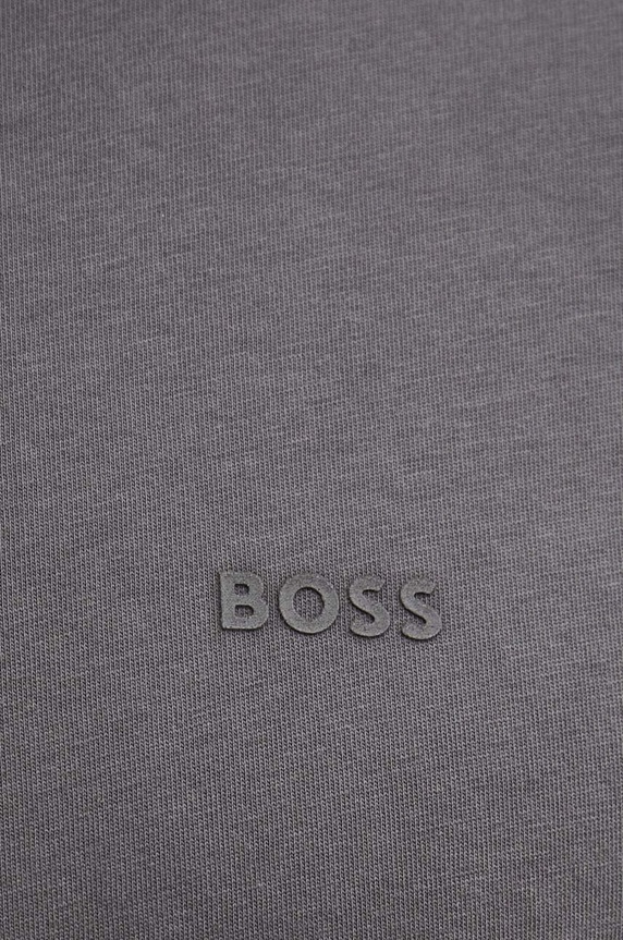 BOSS T-shirt męski bawełniany Thompson 01 szary 50468347