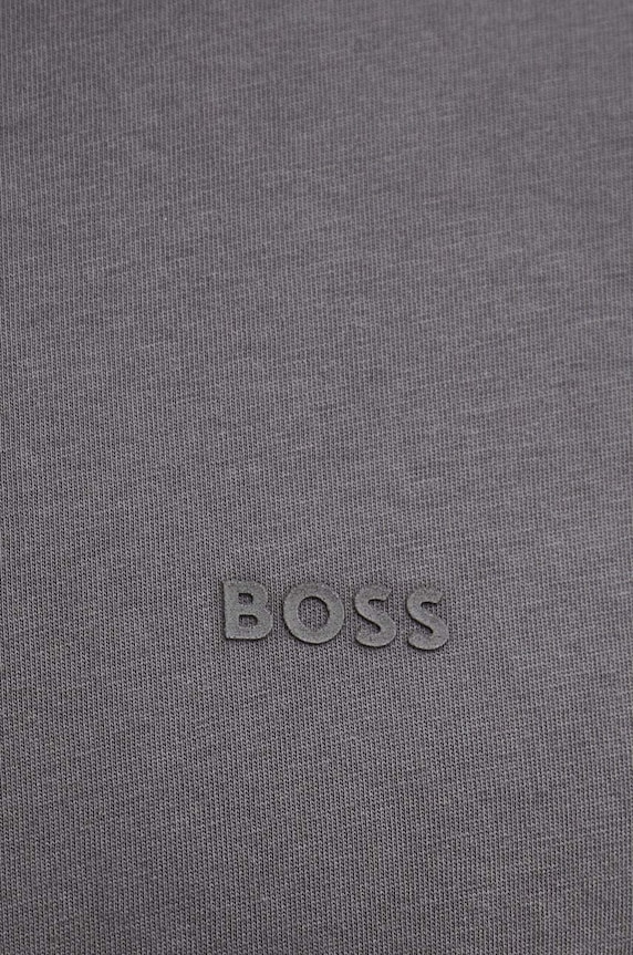 BOSS T-shirt męski bawełniany Thompson 01 szary 50468347