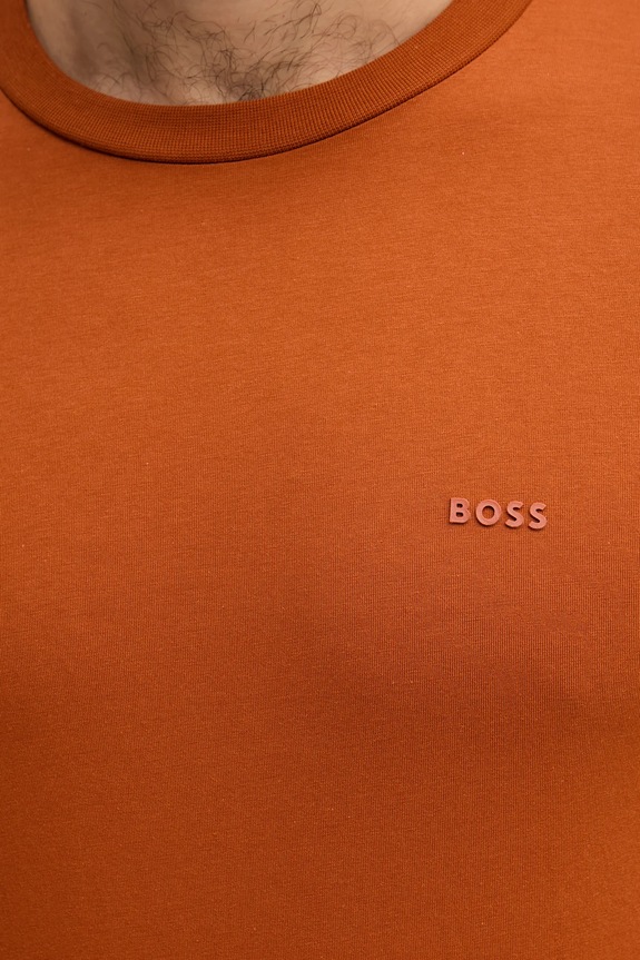 BOSS t-shirt ανδρικός βαμβακερός Thompson 01 50468347 πορτοκαλί