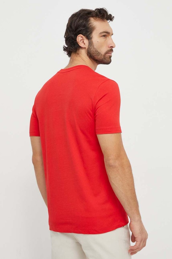 BOSS T-shirt męski bawełniany Thompson 01 50468347 czerwony AA00