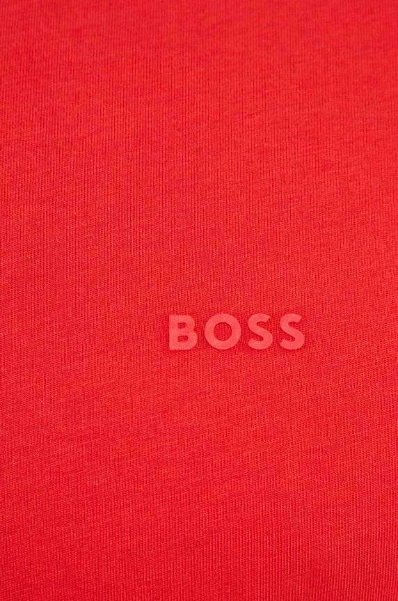 BOSS T-shirt męski bawełniany Thompson 01 czerwony 50468347
