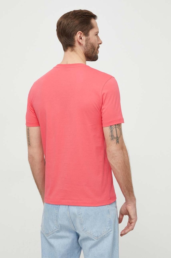 BOSS T-shirt męski bawełniany Thompson 01 50468347 różowy AA00