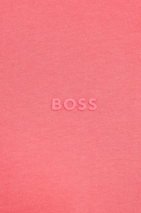 BOSS T-shirt męski bawełniany Thompson 01 różowy 50468347