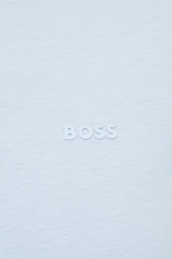 BOSS T-shirt męski bawełniany Thompson 01 50468347 niebieski