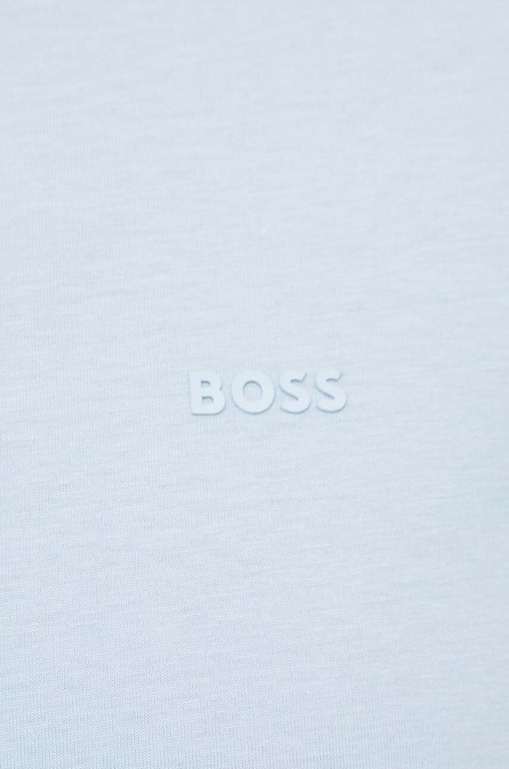BOSS T-shirt męski bawełniany Thompson 01 50468347 niebieski