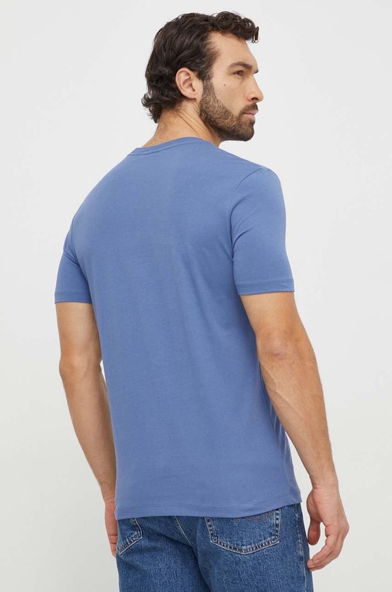 BOSS T-shirt męski bawełniany Thompson 01 50468347 fioletowy AA00