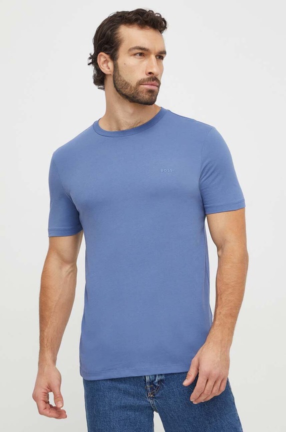 Odzież BOSS T-shirt męski bawełniany Thompson 01 50468347 fioletowy