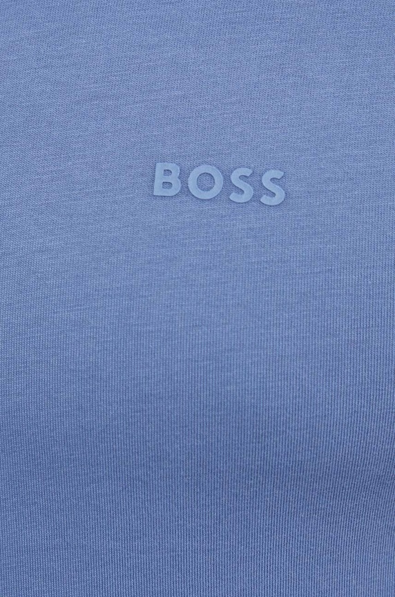BOSS T-shirt męski bawełniany Thompson 01 fioletowy 50468347
