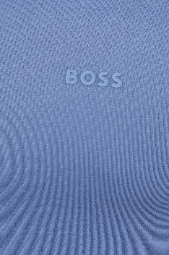 BOSS T-shirt męski bawełniany Thompson 01 fioletowy 50468347
