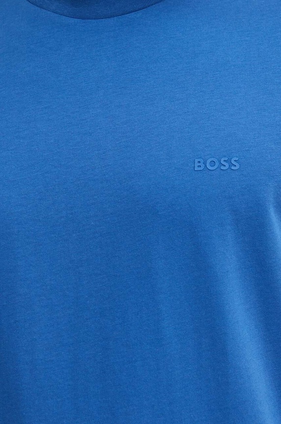 BOSS T-shirt męski bawełniany Thompson 01 50468347 niebieski