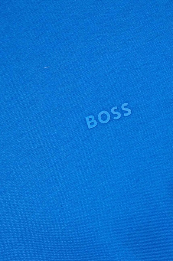 BOSS T-shirt męski bawełniany Thompson 01 turkusowy 50468347